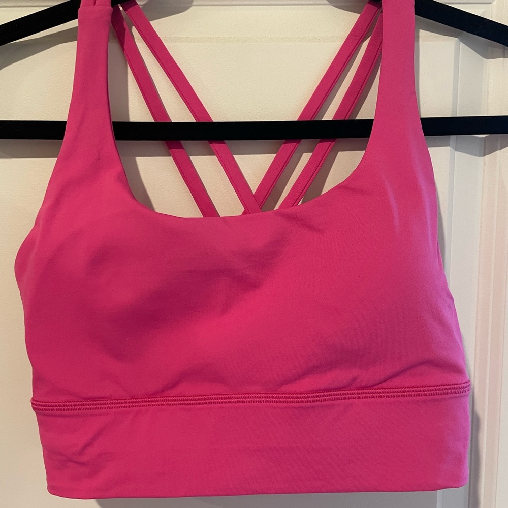 Lululemon Athletica Vibrant Pink Strappy Sports Bra